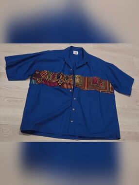 Vintage "My Name Is Panama" Short Sleeve Buttonup Dress Shirt